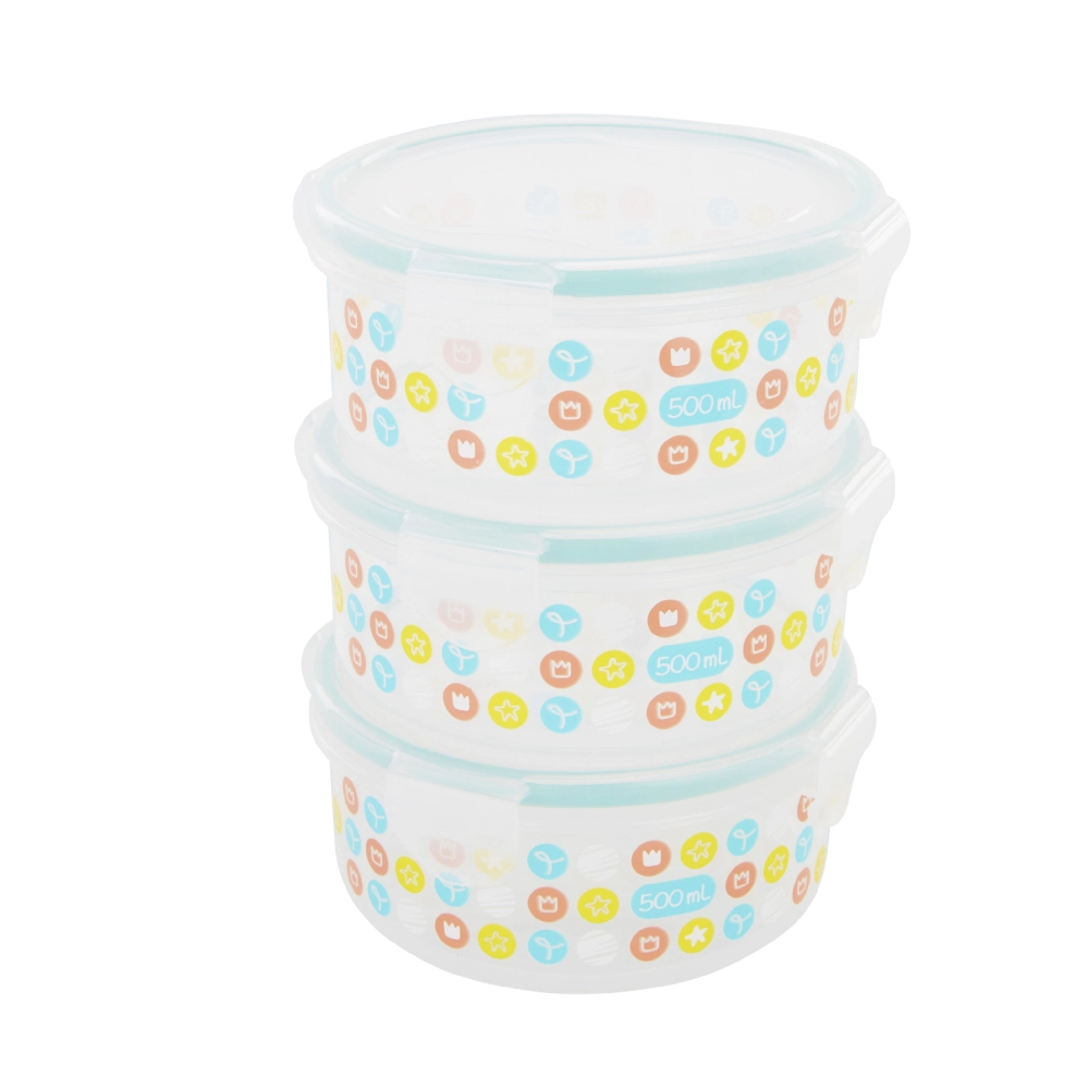 BADABULLE  Pots de conservation repas Maxi-Box 500 ml lot de 3